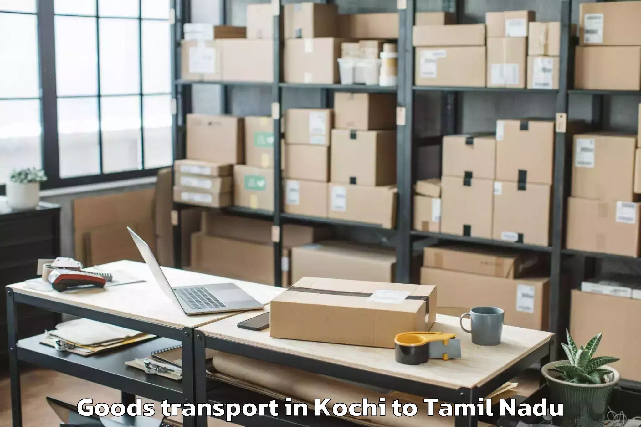 Professional Kochi to Kulittalai Goods Transport